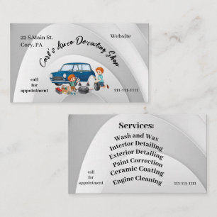 Auto Detailing Shop 3.5" x 2.0" Business Card