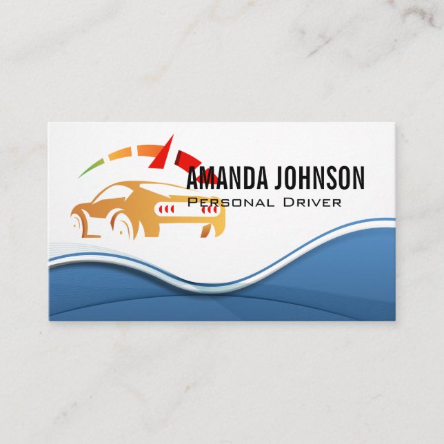 Auto Driving Logo | Car  Business Card (Front)
