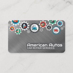 Auto Fix Icons   Mechanic Business Card