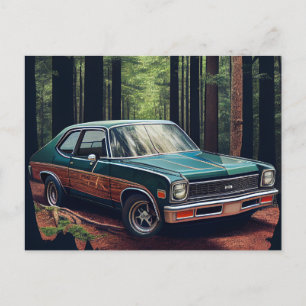 Auto forest Postcards