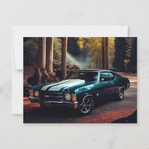 Auto forest Postcards