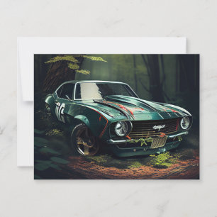 Auto forest Postcards