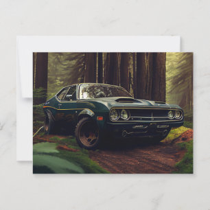 Auto forest Postcards