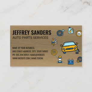 Auto Garage Parts Service Repair Business Card