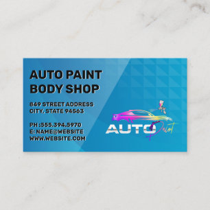 Auto Garage Shop   Car Services Business Card