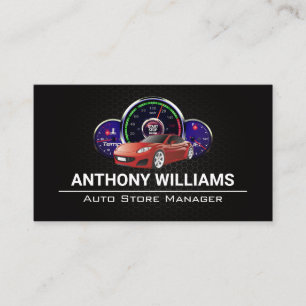Auto Gauges Sports Car Metallic Carbon Fibre Business Card