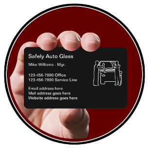 Auto Glass Installation And Repair Business Card