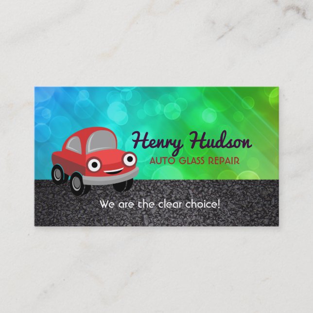 Auto Glass Repair Business Cards (Front)