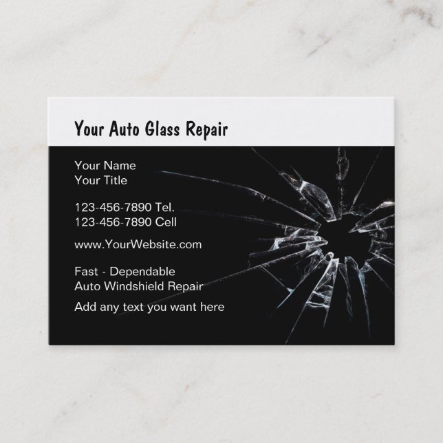 Auto Glass Repair New Business Card (Front)