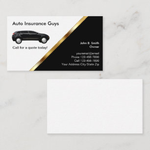 Auto Insurance Business Cards