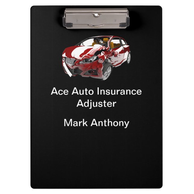 Auto Insurance Claims Adjuster Clipboard (Front)