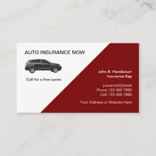 Auto Insurance Modern Business Card Design