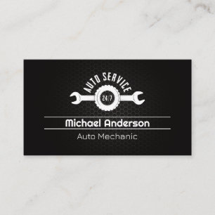 Auto Logo   Car Services Mechanic Technician Business Card