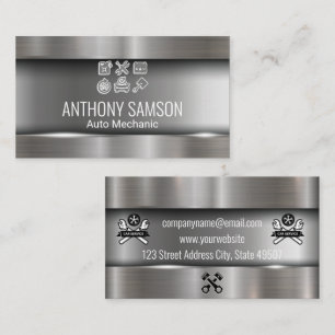 Auto Logo Icons   Mechanic Car Repair Business Card
