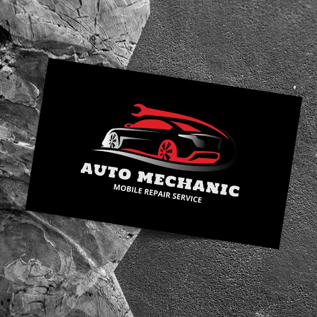 Auto Mechanic Automotive Repair Service Business Card (Creator Uploaded)