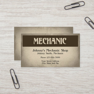 Auto Mechanic Business Card