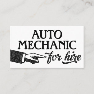 Auto Mechanic Business Cards - Cool Vintage