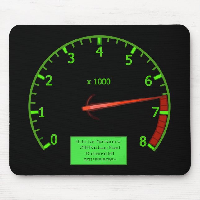 Auto Mechanic Business Rev Counter Mouse Mat (Front)