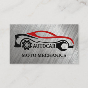 Auto Mechanic   Car Wrench Logo Business Card