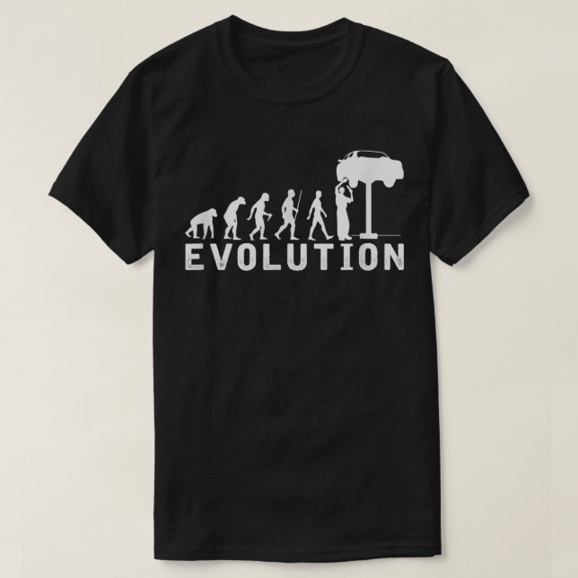 Auto Mechanic Evolution T-Shirt (Design Front)