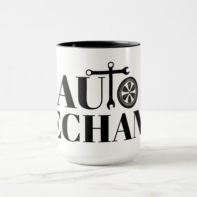 Auto Mechanic Graphic Text Mug (Center)