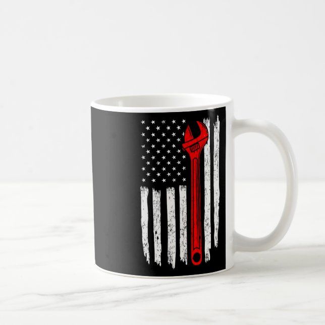 Auto Mechanic Independence Day Patriotic Tech Auto Coffee Mug (Right)