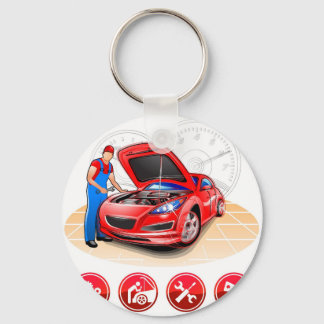 Auto mechanic key ring
