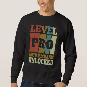 Auto Mechanic Pro Unlocked Vintage Style Unique Sweatshirt