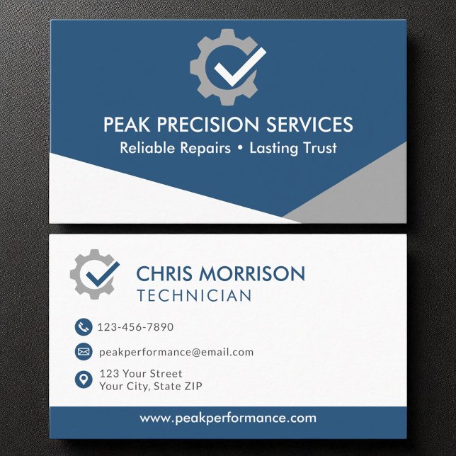 Auto Mechanic Service Repair Logo Professional  Business Card (Creator Uploaded)