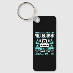 Auto Mechanic T Shirt Key Ring