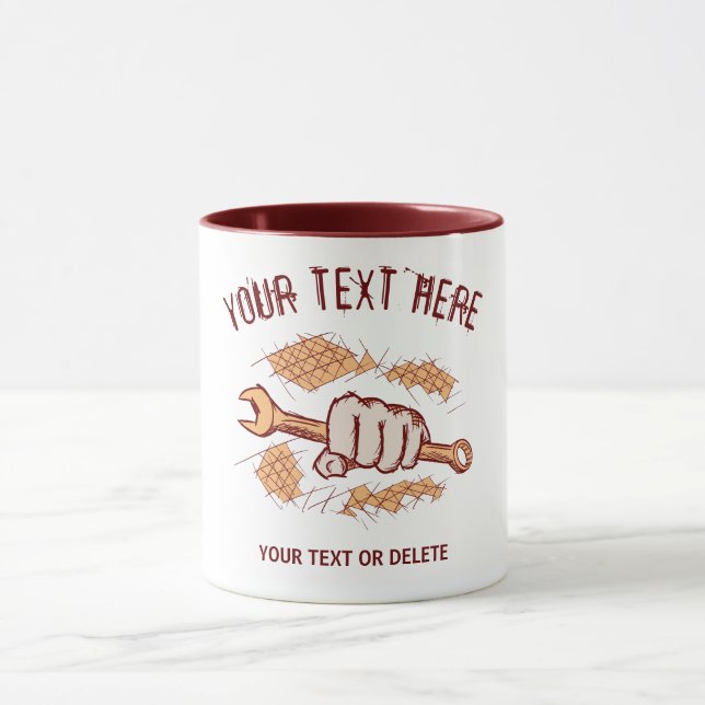 Auto Mechanic/Technician. Cars Repair. Template Mug (Center)