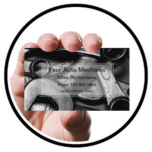 Auto Mechanic Tools Uniquely Designed Business Card