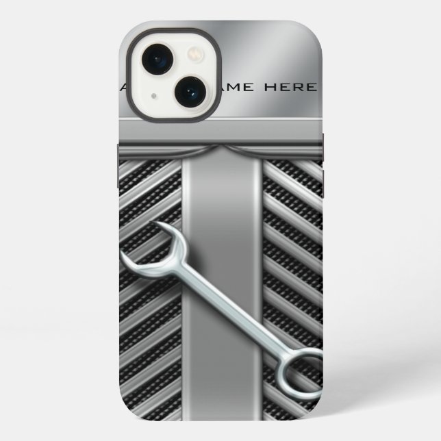 Auto Mechanics Personalised iPhone Case (Back)