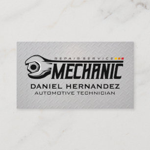 Auto Motive Wrench Logo Mechanic Business Card