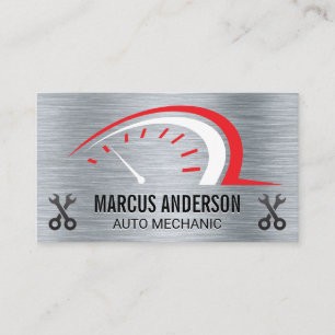 Auto Odometer Gauge   Wrenches Business Card