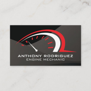 Auto Odometer Metre Sleek Gloss Business Card