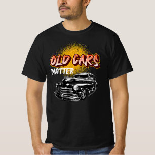 Auto Old Cars Matter Fun Low Rider Graphic Gold T-Shirt