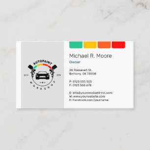 Auto Paint Workshop   Professional Business Card