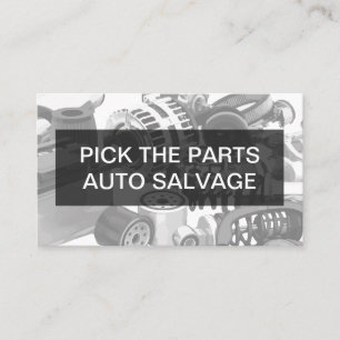Auto Parts Salvage Yard Automotive Design Business Card