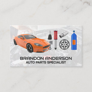 Auto Parts   Sports Cars   Mechanic Business Card