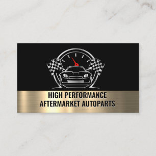 Auto Performance Racing Metallic Logo  Business Card
