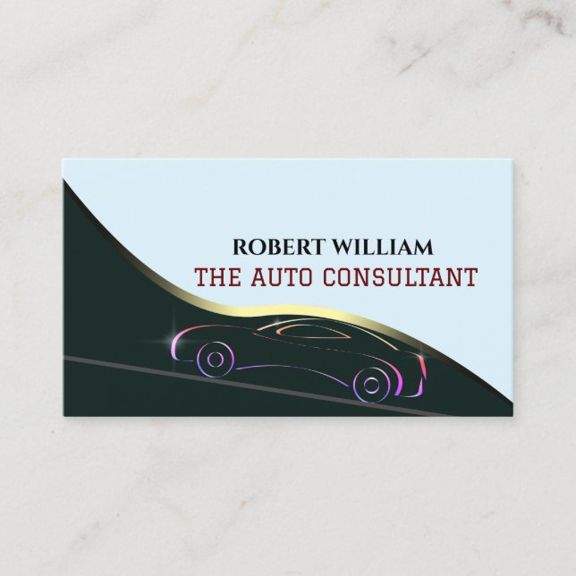 Auto Personal car Consultation with car logo Business Card (Front)
