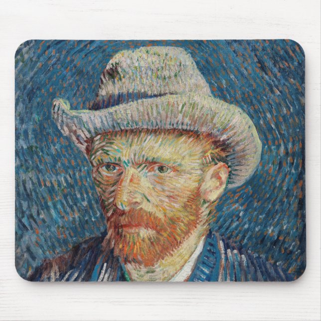 Auto portrait Van Gogh Mouse Mat (Front)