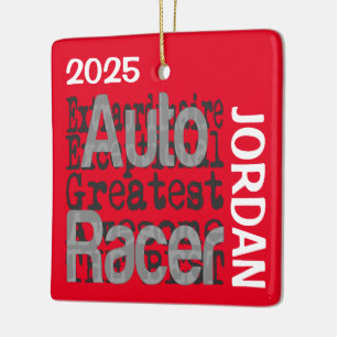 Auto Racer Extraordinaire CUSTOM Ceramic Ornament