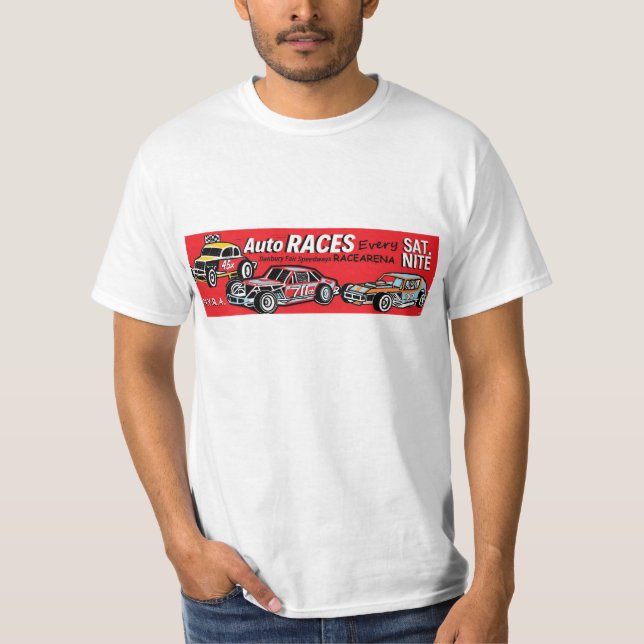 Auto Races Danbury Fair Speedways Racearena SNYRA T-Shirt (Front)