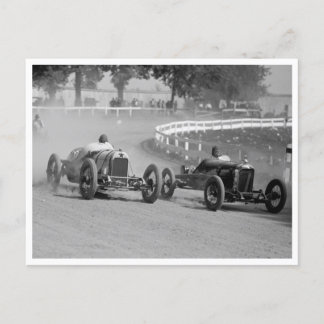 Auto Racing At The County Fair Postcard