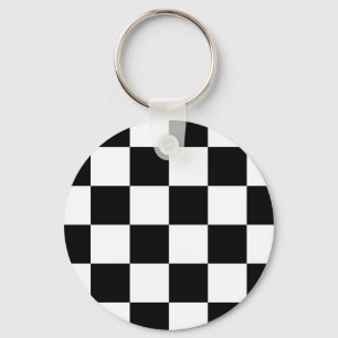 Auto Racing Chequered  Chequered Flag Key Ring