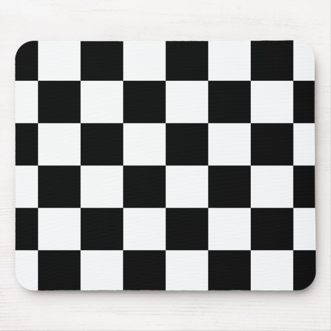 Auto Racing Chequered  Chequered Flag Mouse Mat (Front)
