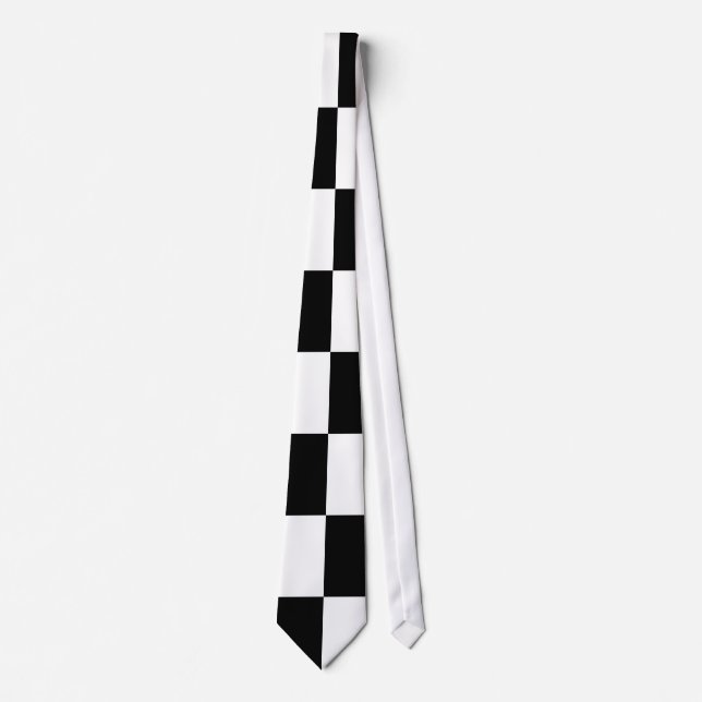 Auto Racing Chequered  Chequered Flag Tie (Front)