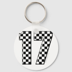 auto racing number 17 key ring